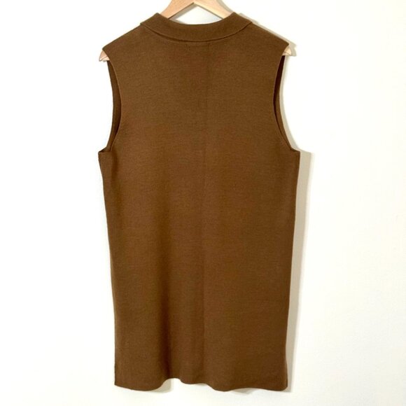 Vtg Paradox Wool Sleeveless Cardigan Sweater Old Money Quiet Luxury Minimalist - Picture 4 of 8